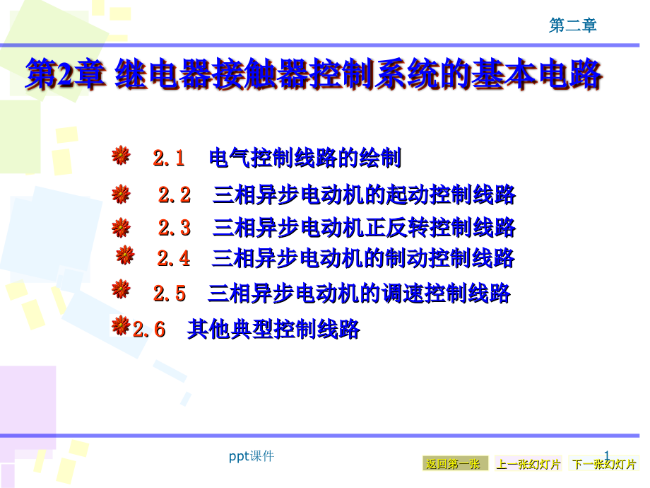 电气控制技术--继电器接触器控制系统的基本电路-课件_第1页