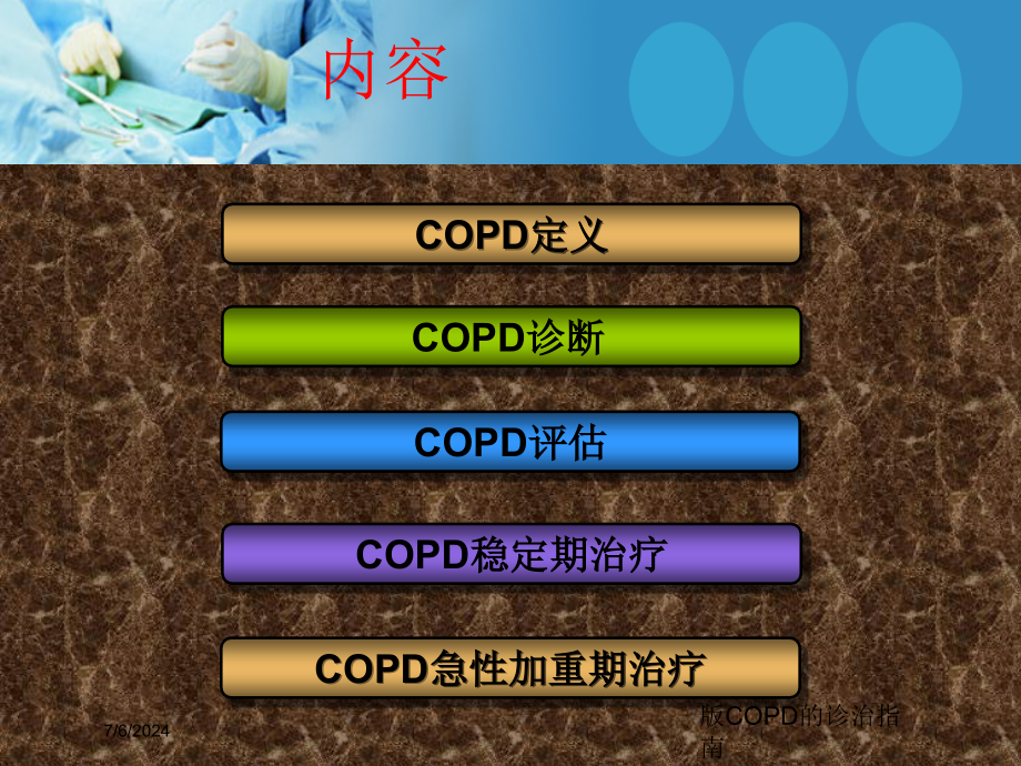 版COPD的诊治指南培训课件_第1页