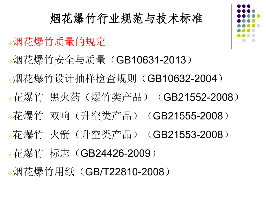 烟花爆竹作业安全技术规程课件教案资料_第1页