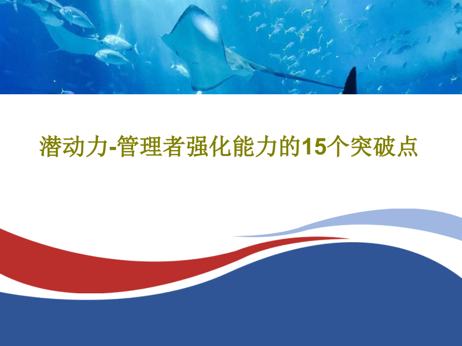 潜动力-管理者强化能力的15个突破点课件_第1页