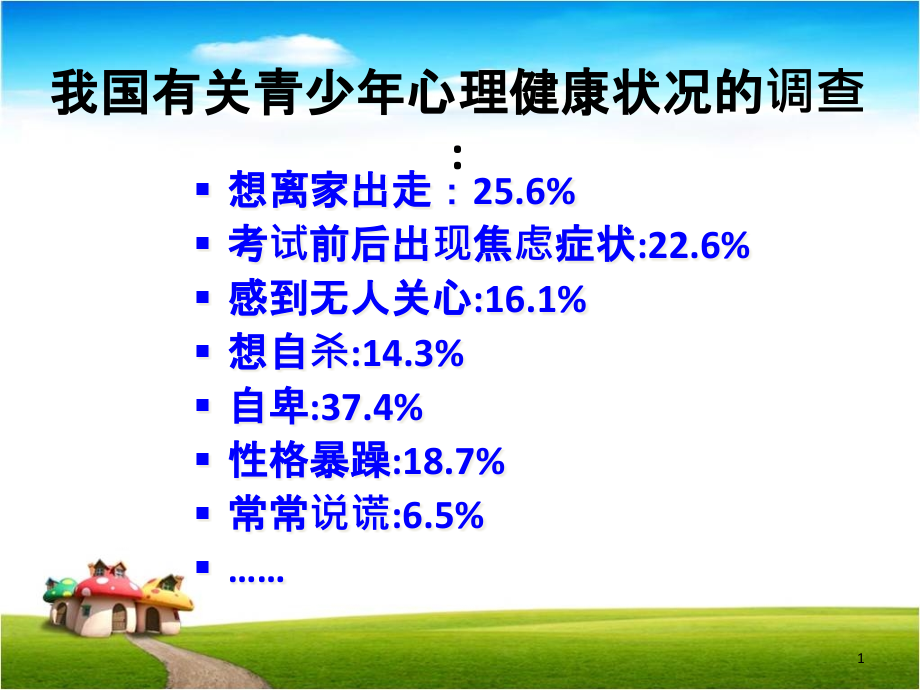 学校心理健康教育主题讲座ppt课件_第1页