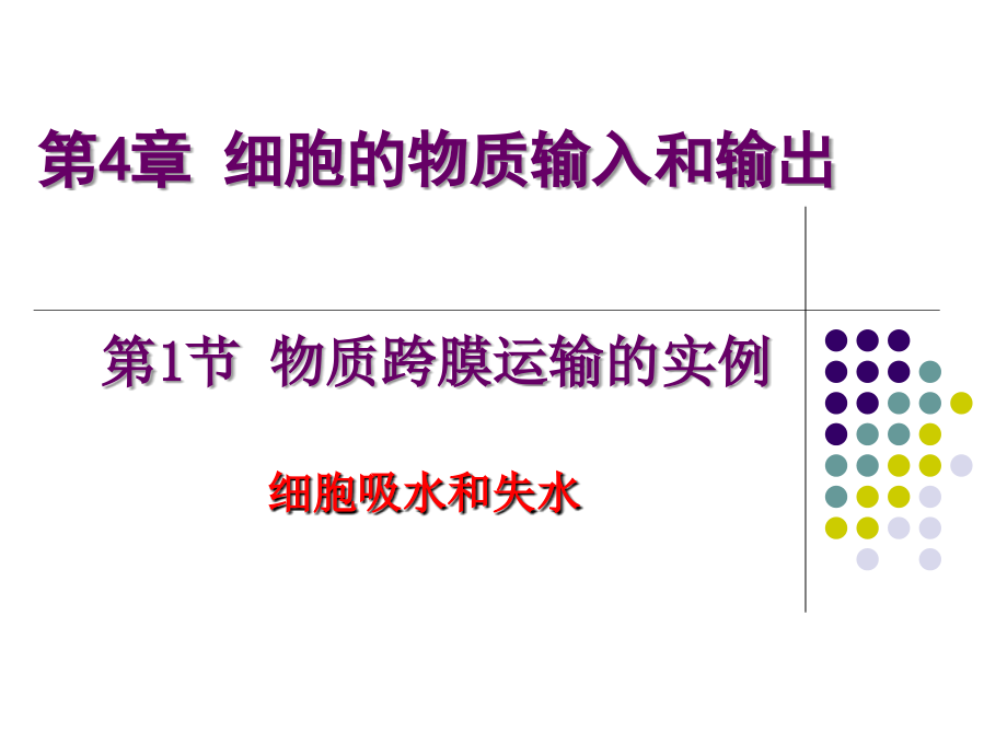 物质跨膜运输的实例(第一和第二课时)资料课件_第1页