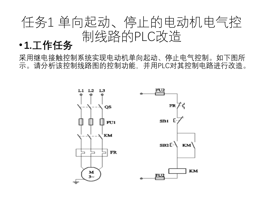 电动机电气控制线路的PLC改造课件_第1页