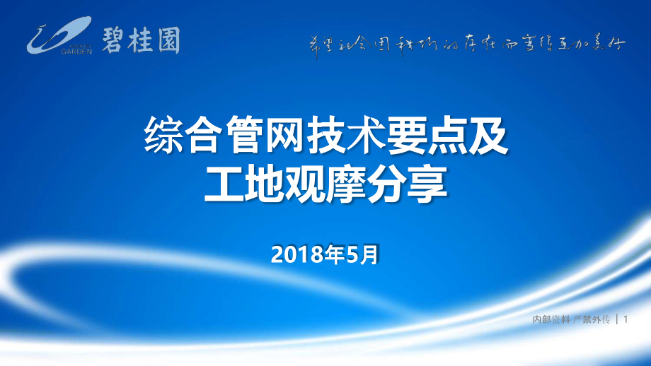 综合管网技术要点及工地观摩分享培训讲义课件_第1页