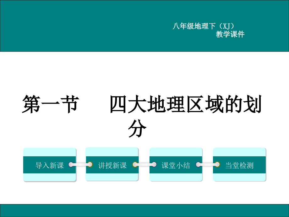 湘教版八年级地理下《四大地理区域的划分》课件_第1页