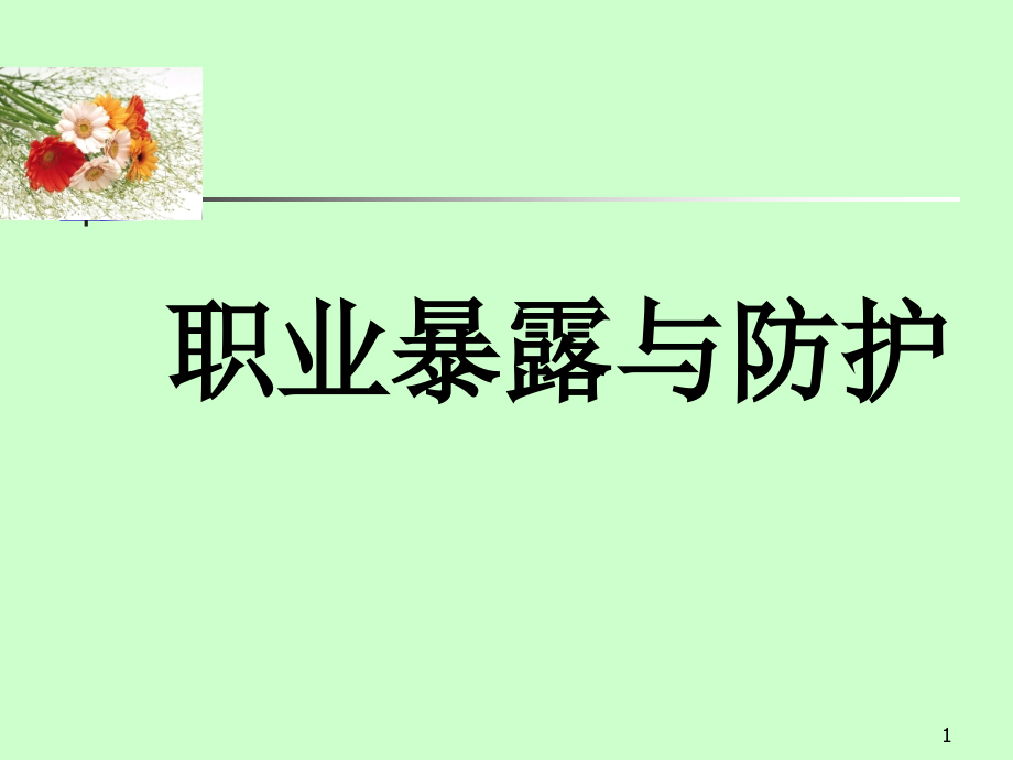 职业安全防护优秀ppt课件_第1页