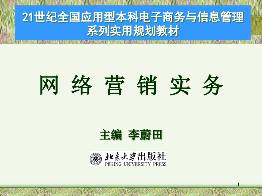 网络营销的环境与理论基础课件_第1页