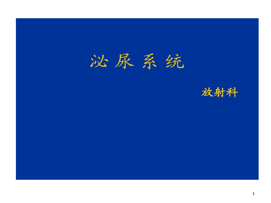 泌尿系造影影像诊断课件_第1页