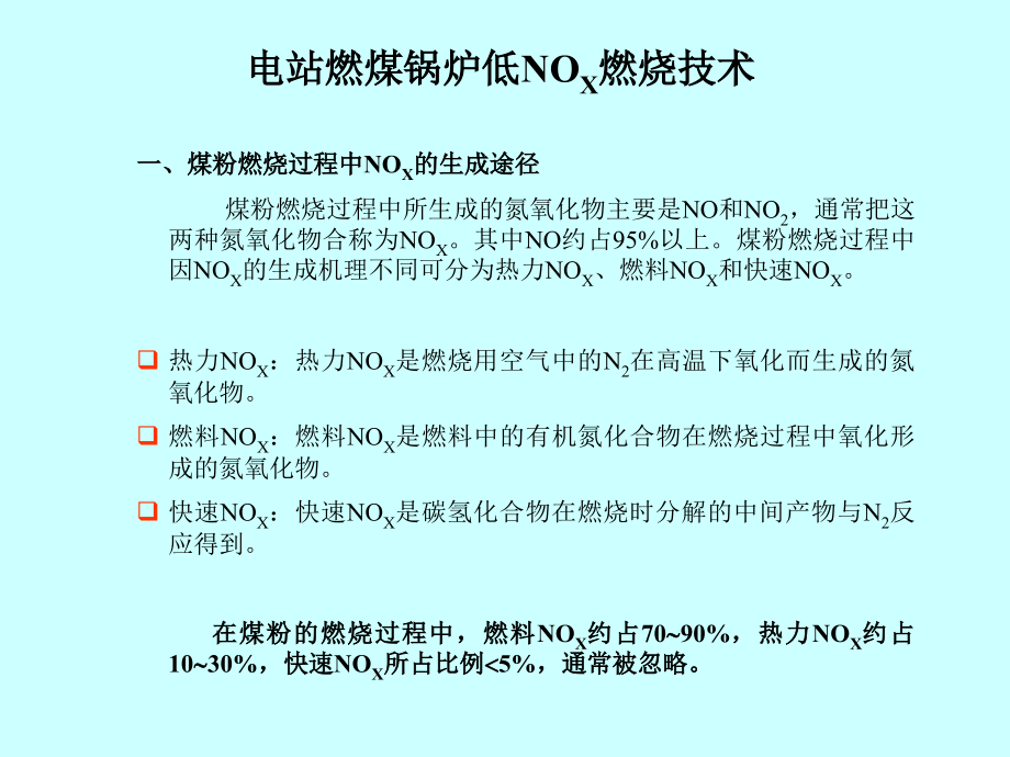 电站燃煤锅炉低NOX燃烧技术资料讲解课件_第1页