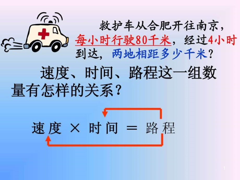 四年级数学下册相遇问题课件之一_第1页