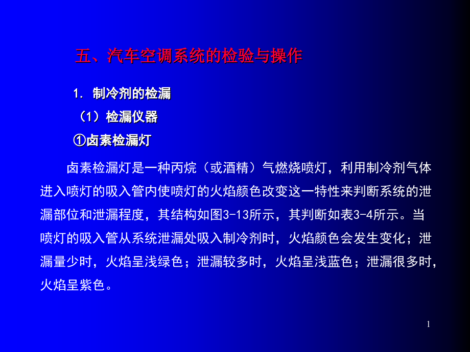 汽车空调制冷系统检漏课件_第1页