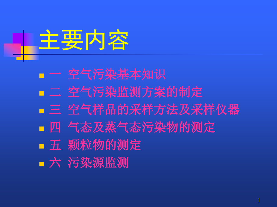 环境空气和废气监测培训课件_第1页