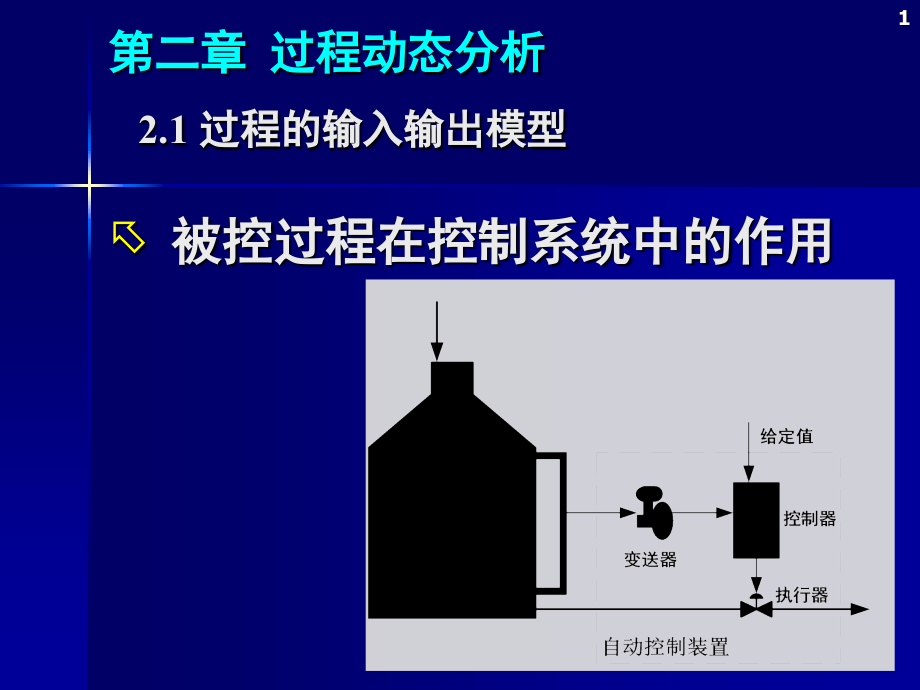 环境工程仿真模拟第二章过程动态特性教学课件_第1页