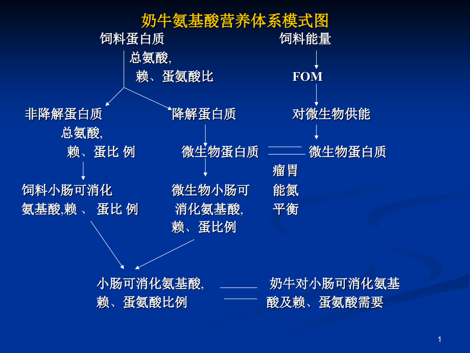 奶牛蛋白质和氨基酸营养体系主题讲座ppt课件_第1页