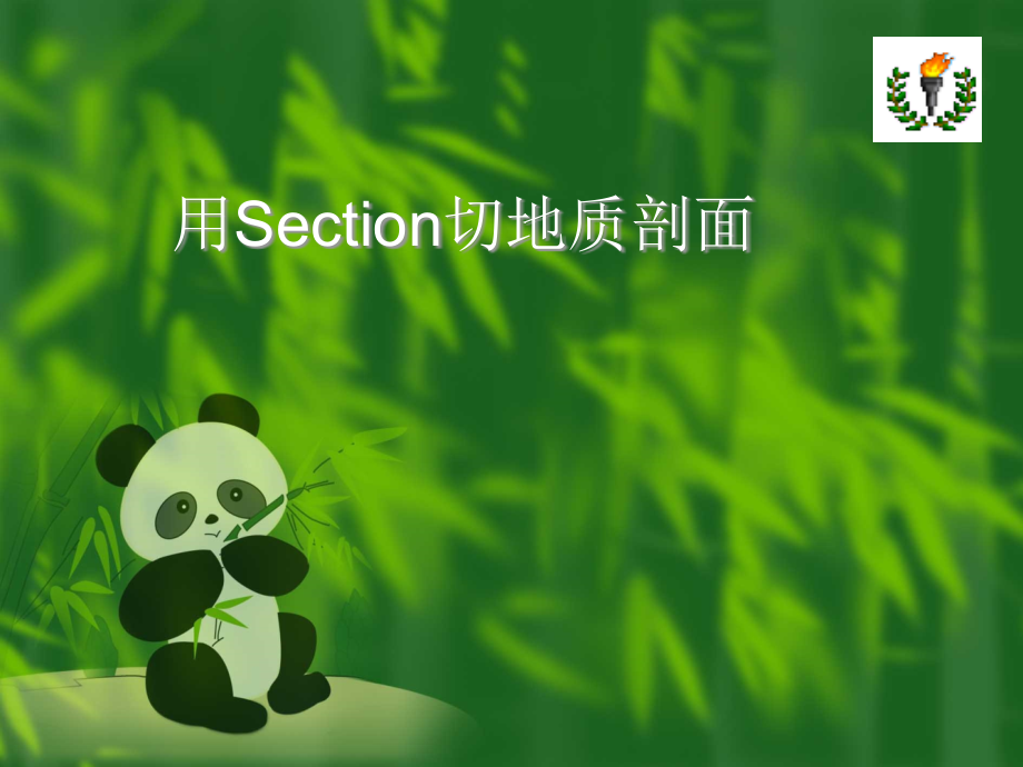 用Section切地质剖面-课件_第1页