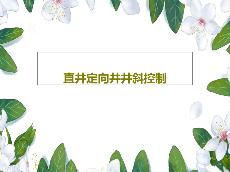 直井定向井井斜控制教学课件2_第1页