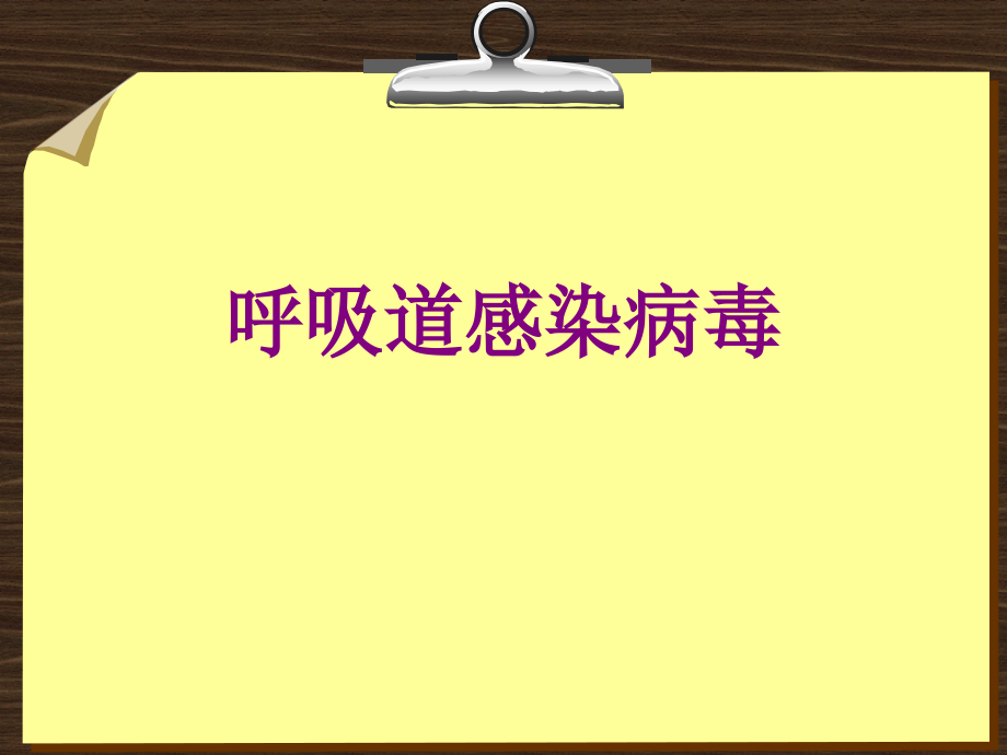 呼吸道感染病毒优质课件_第1页