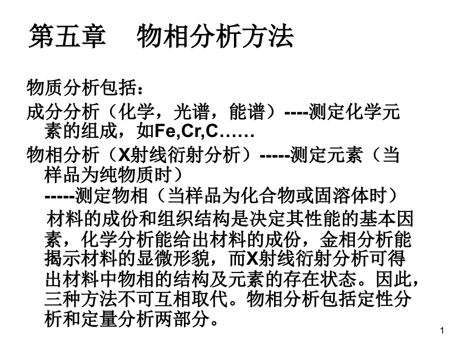 物相分析方法课件_第1页