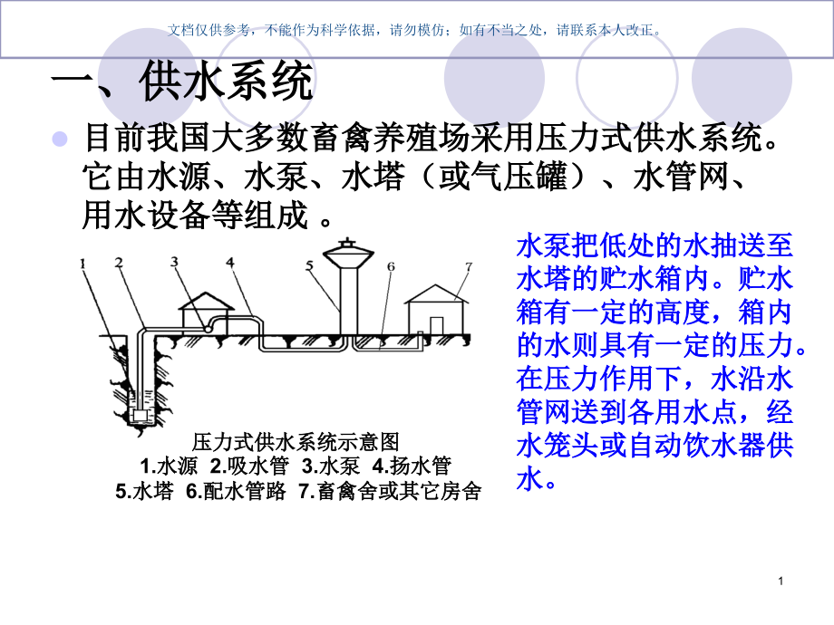 畜禽饲养饮水设备ppt课件_第1页