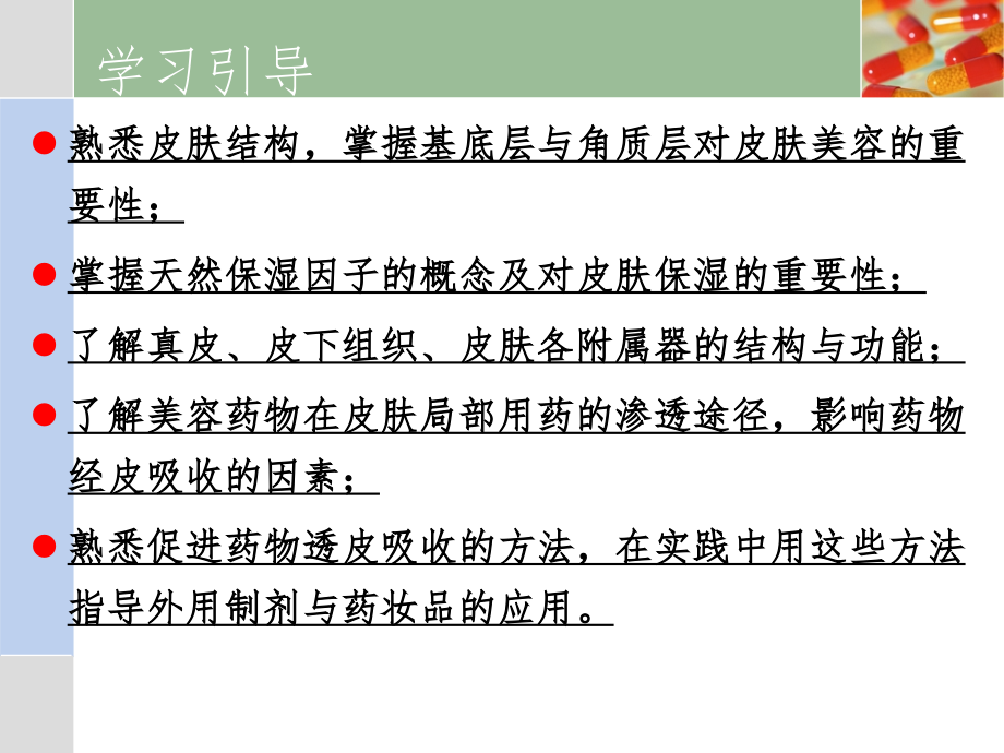 皮肤结构与美容药物的透皮吸收课件_第1页