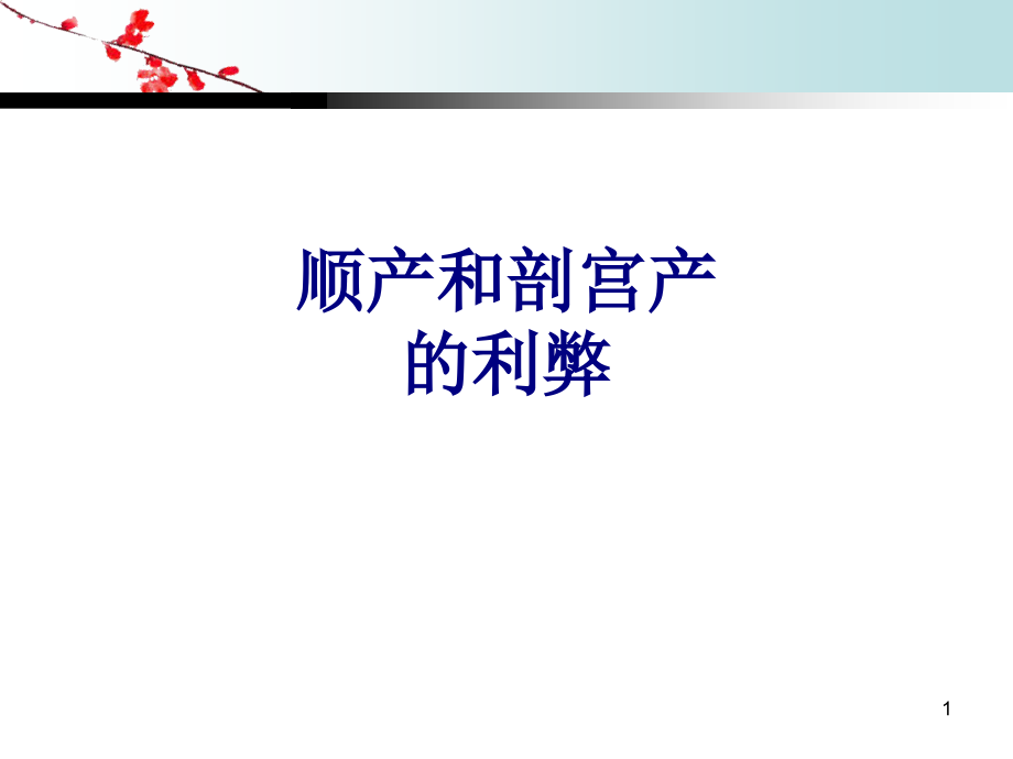 顺产和剖宫产的利弊培训ppt课件_第1页