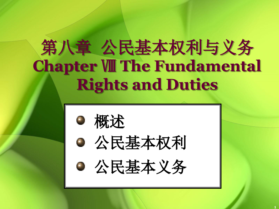 第八章公民基本权利和义务课件_第1页