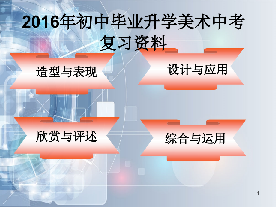 初中毕业升学美术中考复习资料课件_第1页