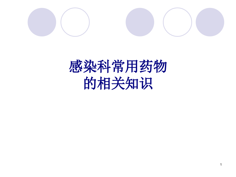 医学感染科常用药物的相关知识专题课件_第1页