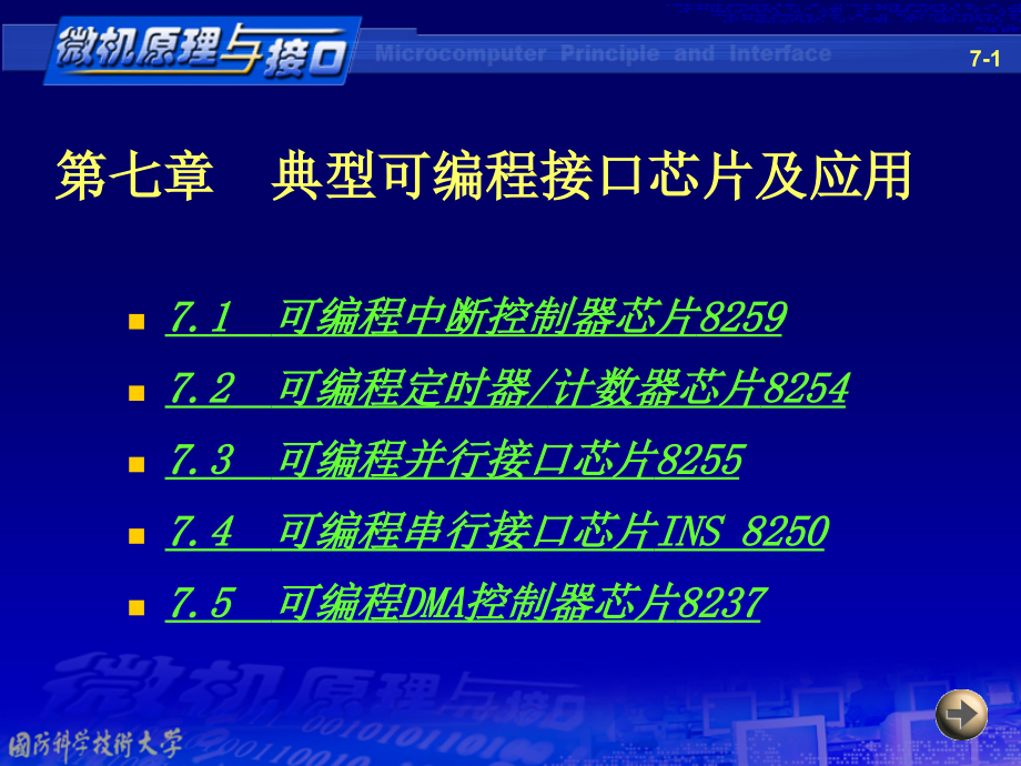 第七章典型可编程接口芯片及应用资料课件_第1页