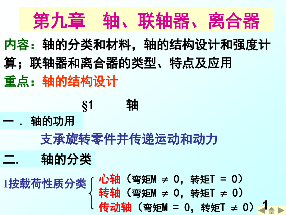 第九章-轴和联轴器课件_第1页