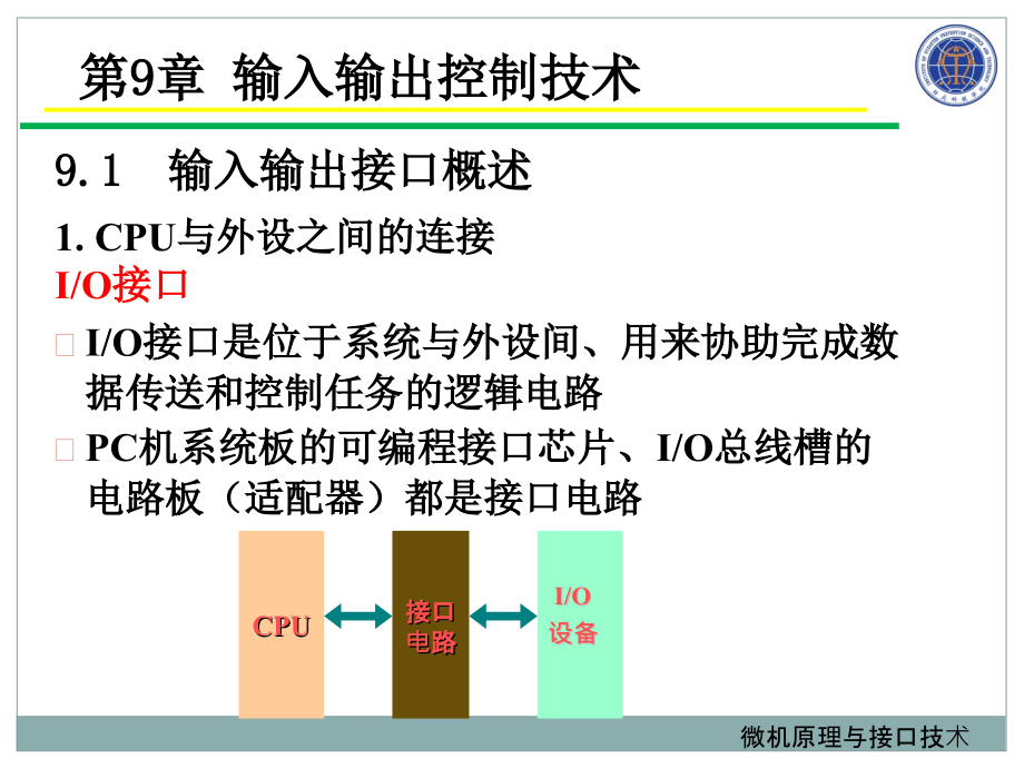 第9章输入输出控制技术课件_第1页