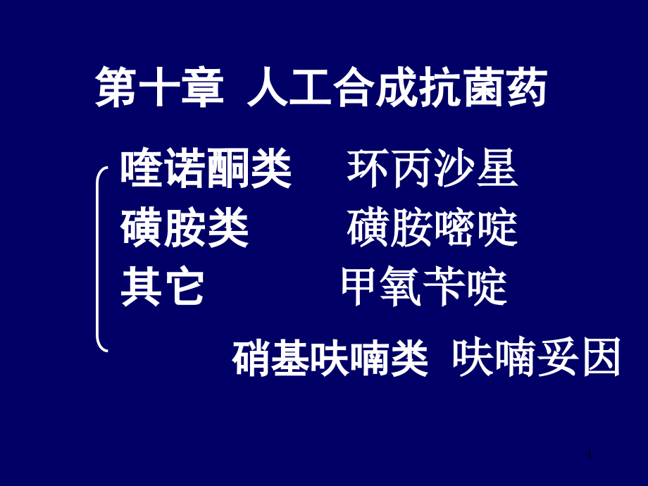 第十章人工合成抗菌药课件_第1页