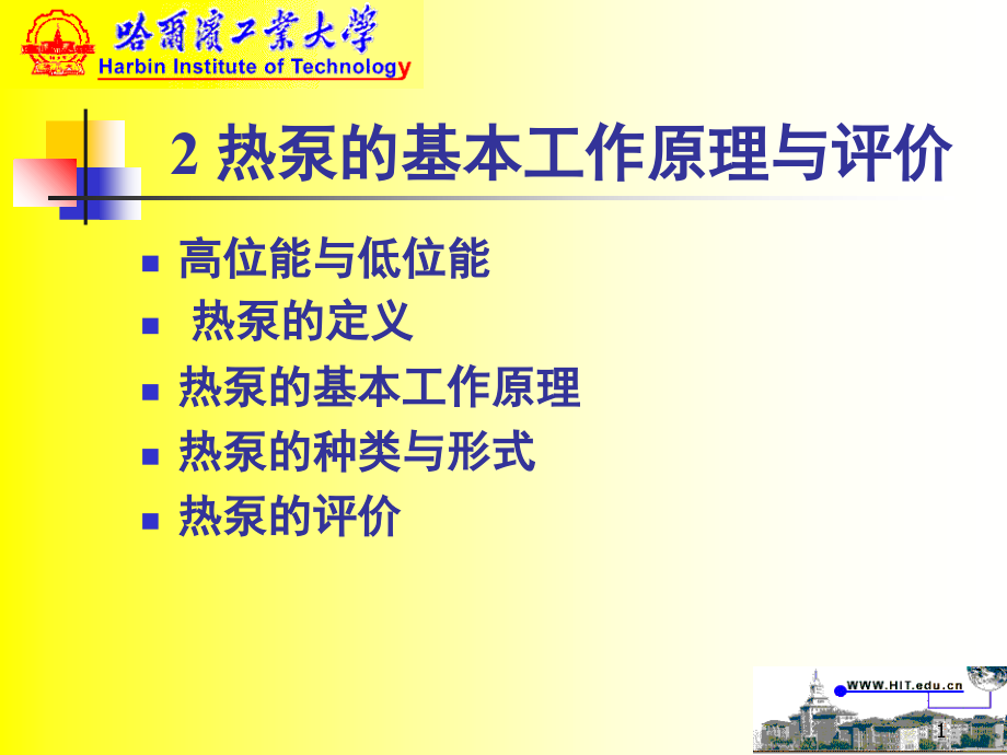 第二章热泵的基本工作原理与评价课件_第1页