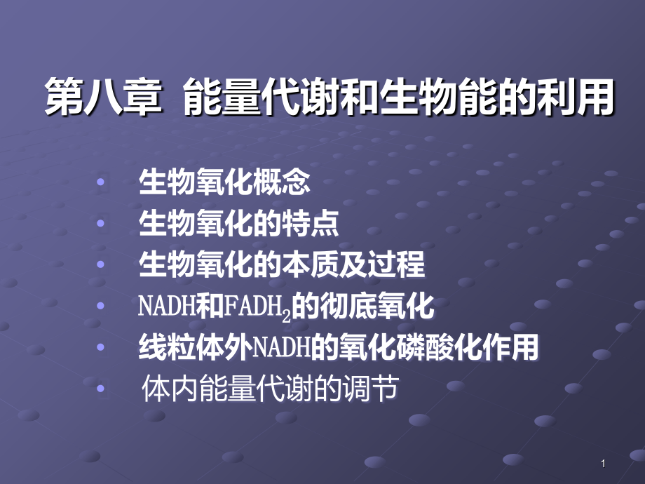 第八章-能量代谢和生物能的利用课件_第1页