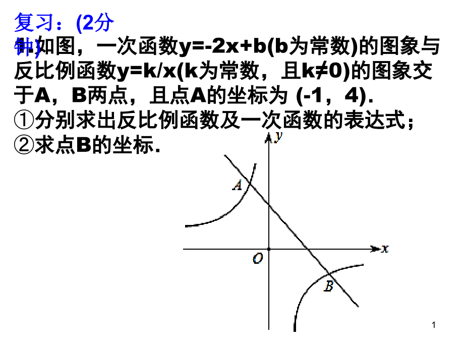 反比例函数中的三角形面积问题汇总课件_第1页