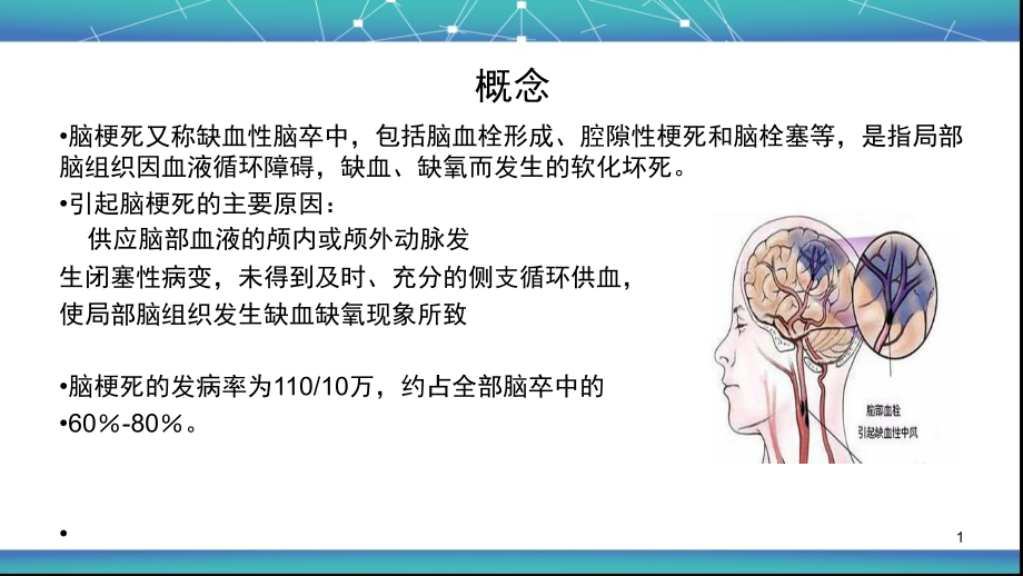 医学ppt课件脑梗死的业务学习_第1页