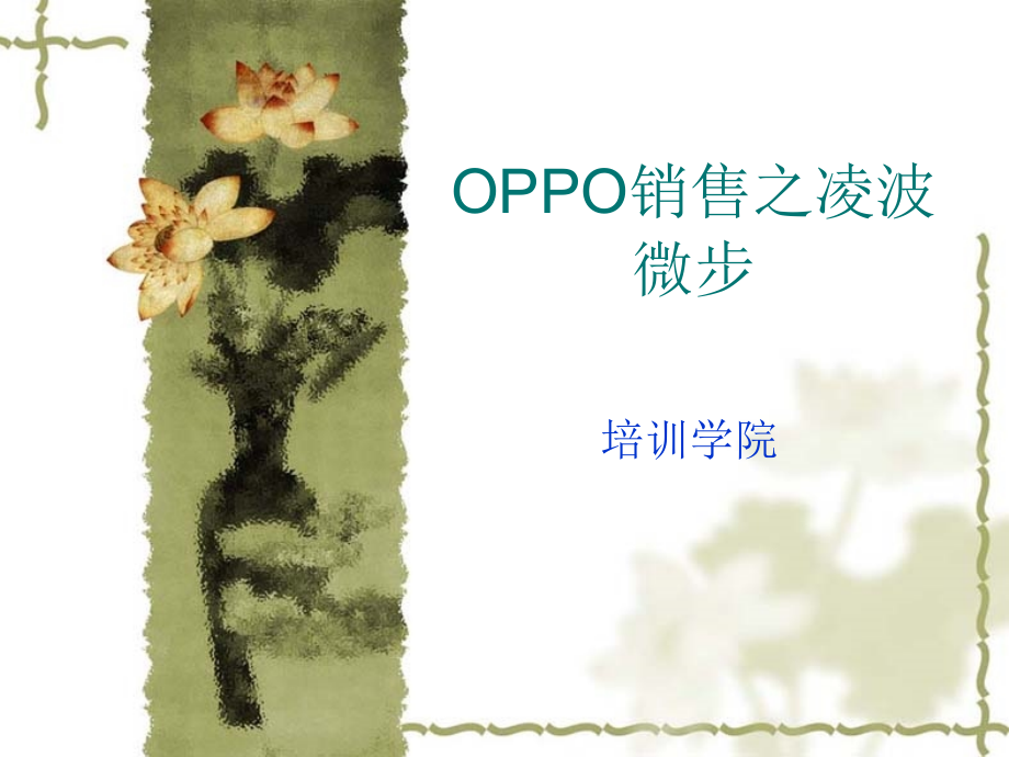 OPPO销售之凌波微步_第1页