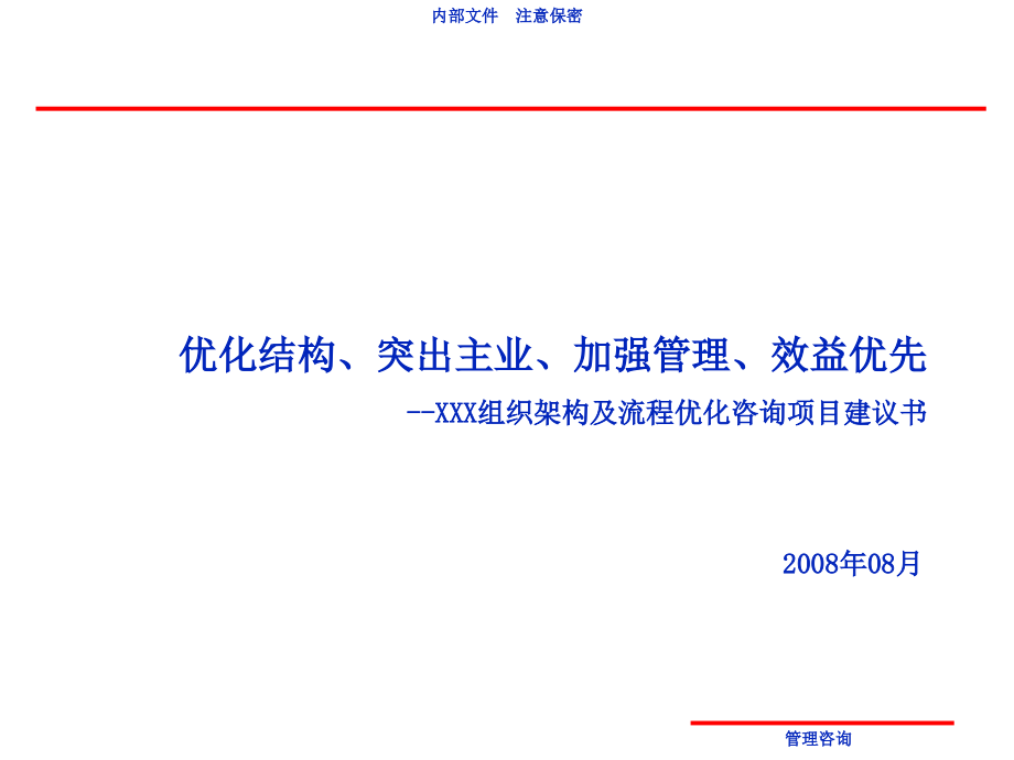 组织架构及流程优化咨询项目建议书课件_第1页