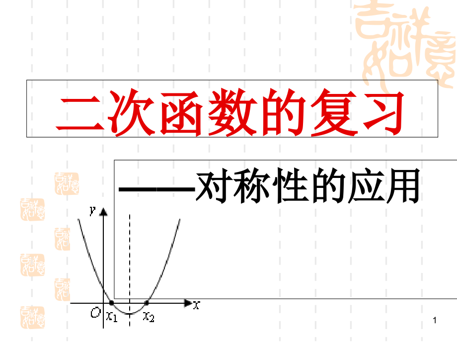 二次函数对称性(明天讲)课件_第1页