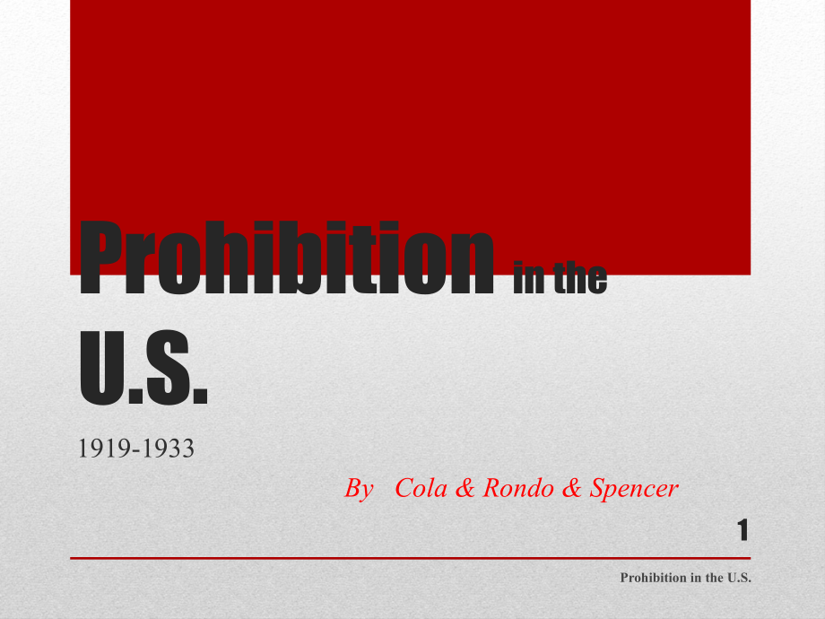 Prohibition美国禁酒令英语课件_第1页