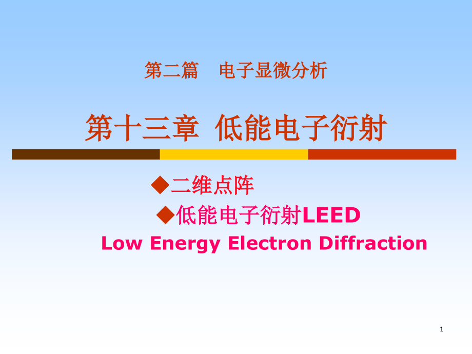 十三章低能电子衍射课件_第1页