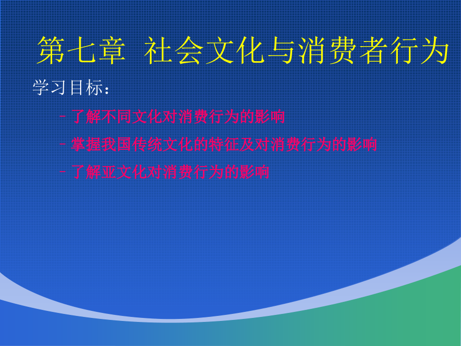 社会文化与消费者行为课件_第1页