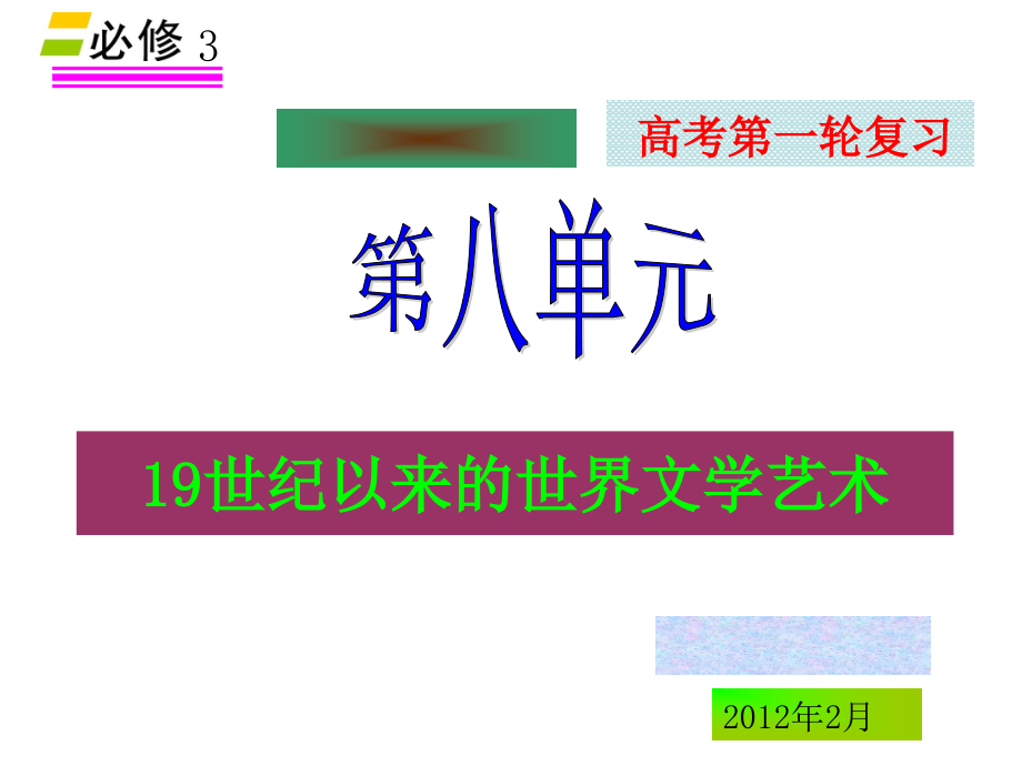 第八单元-19世纪以来的世界文学艺术1课件_第1页