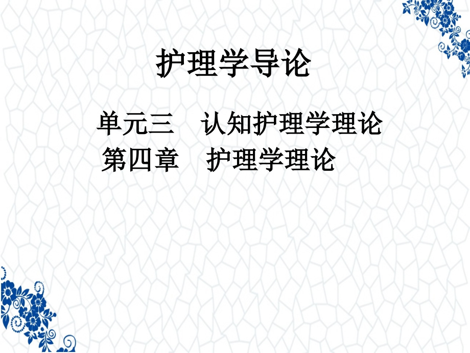 护理学导论课件：第四章--第一、二、三、四节_第1页