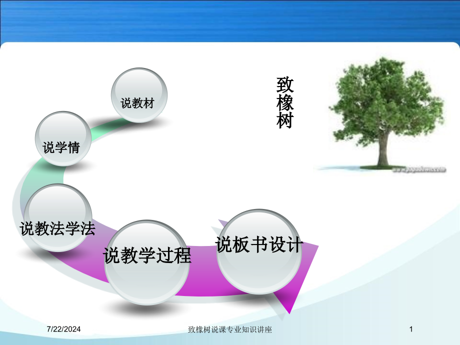 致橡树说课专业知识讲座培训课件_第1页