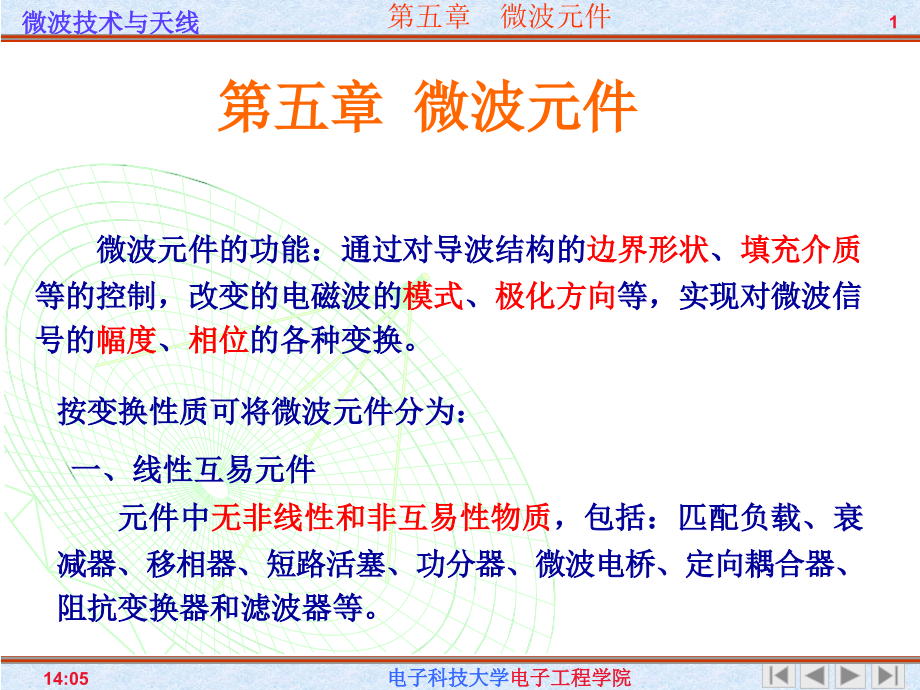--微波元件与微波网络理论课件_第1页