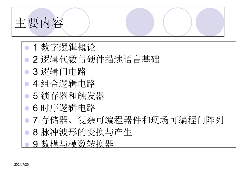 数字电子技术基础第1章第五版课件_第1页