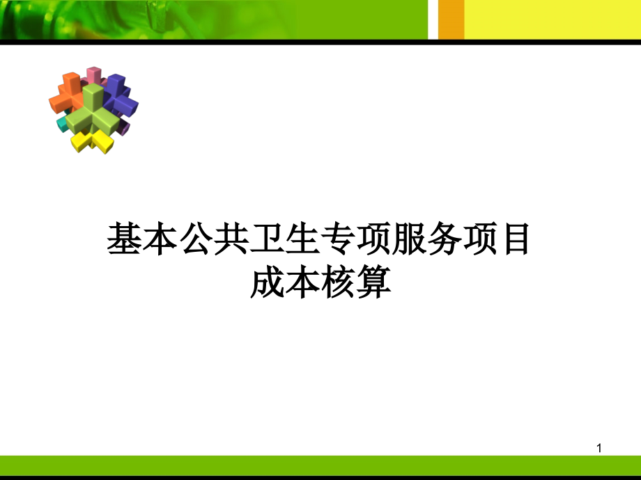 基本公共卫生专项服务项目成本核算课件_第1页