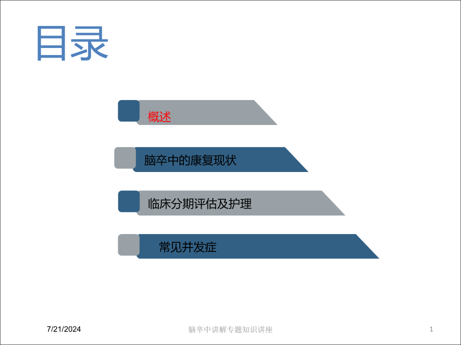 脑卒中讲解专题知识讲座培训课件_第1页