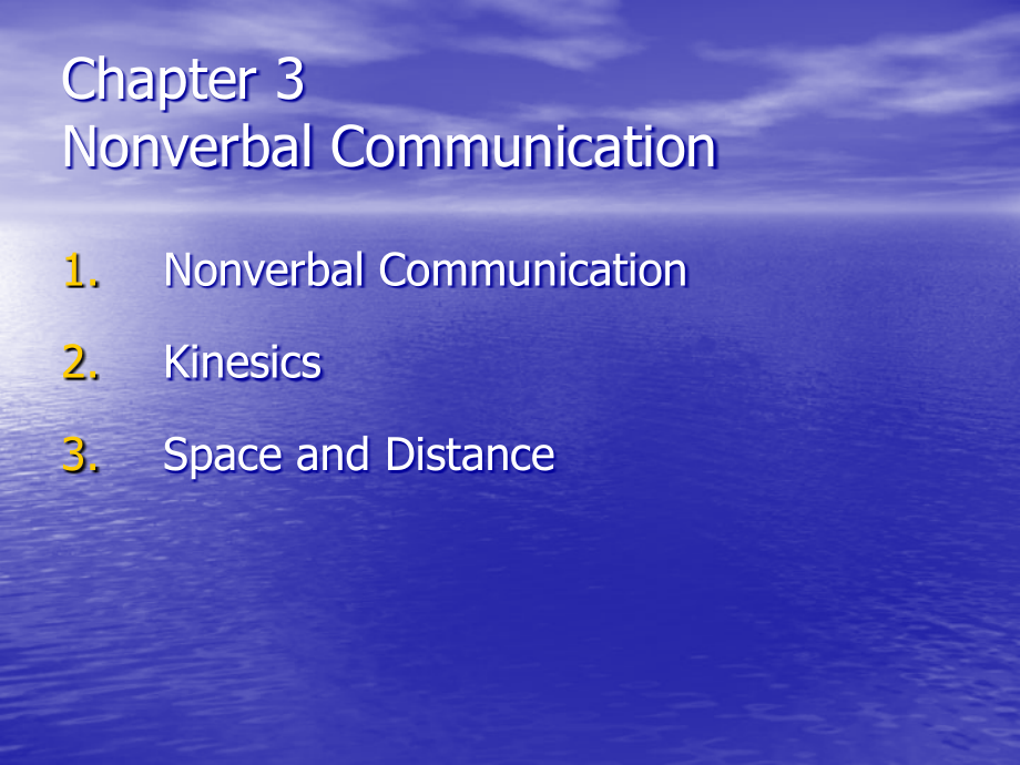 跨文化交际Nonverbal-Communication-课件_第1页